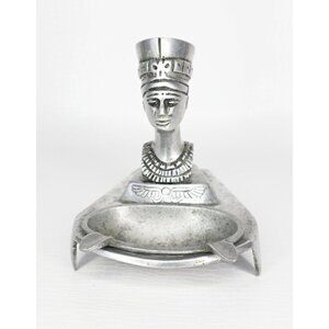 Vintage Nefertiti Ashtray Egyptian Decor Retro Tobaciana